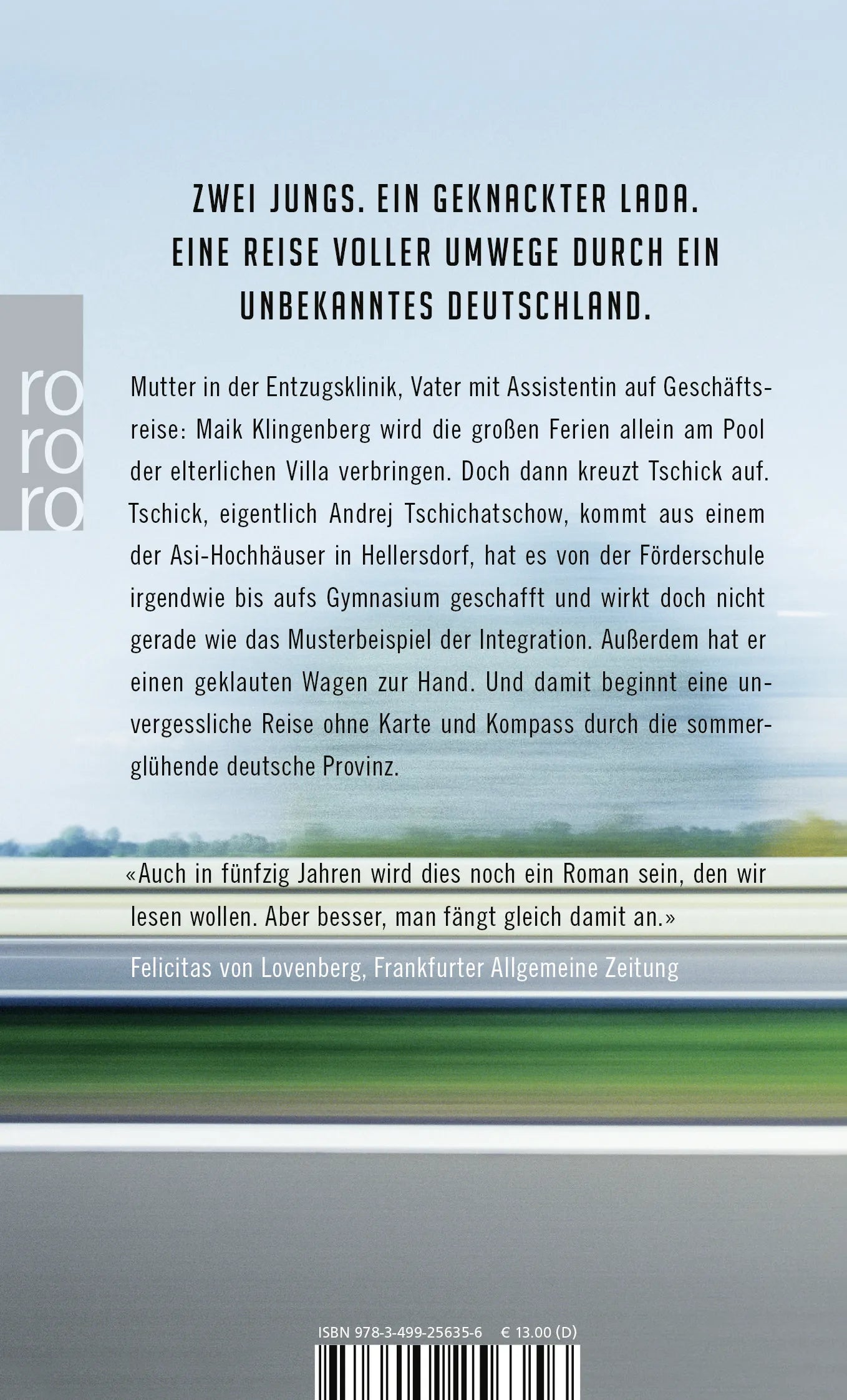 Rückseite: Tschick (Taschenbuch)