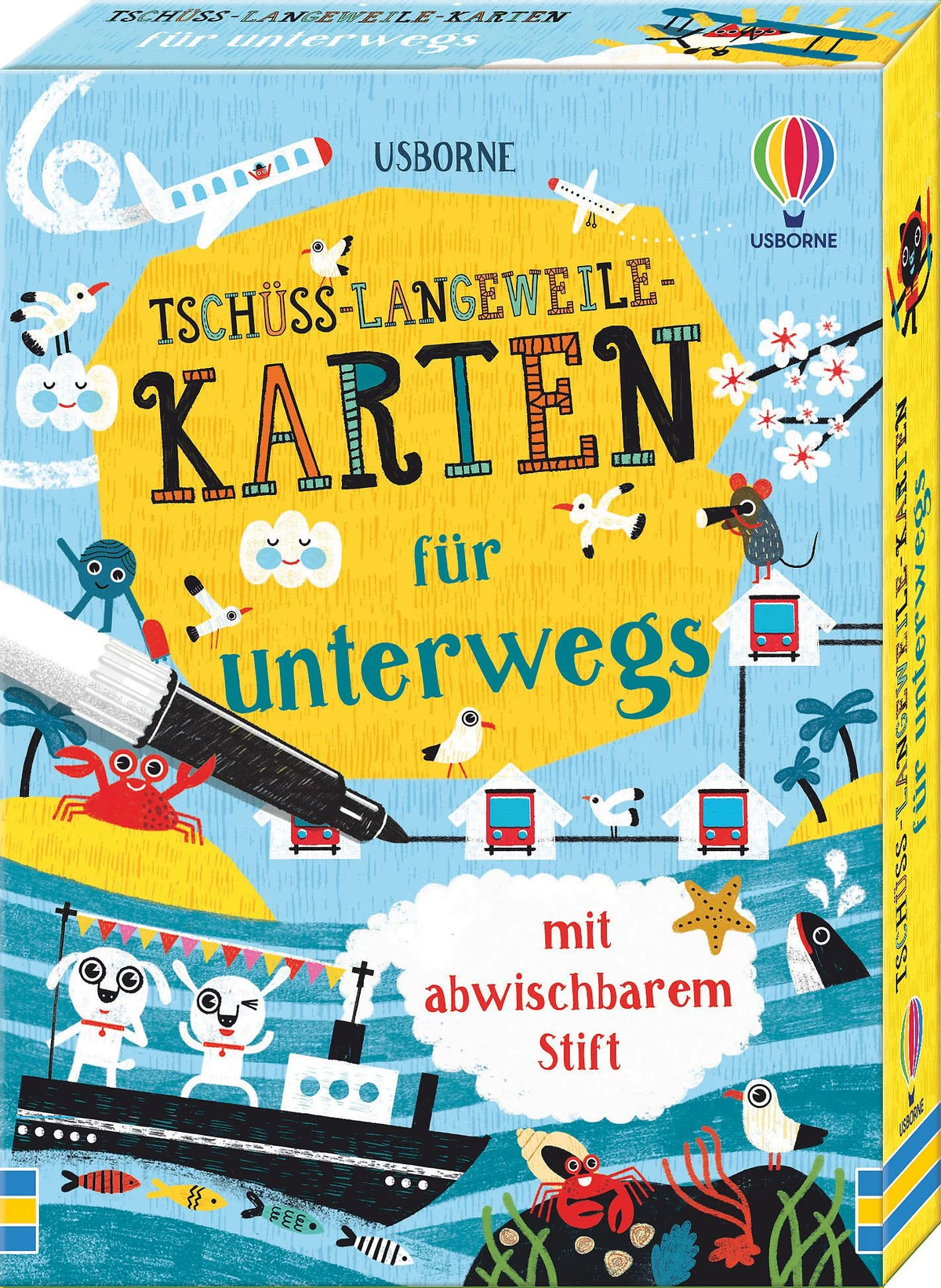 Gesellschaftsspiel: Tschüss-Langeweile-Karten für unterwegs
