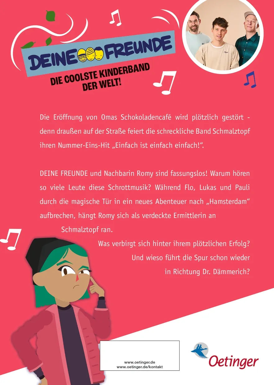 Buchrückseite von 'Tür zu, es zieht! 2 Hamsterdam' mit Klappentext - Gebundene Ausgabe