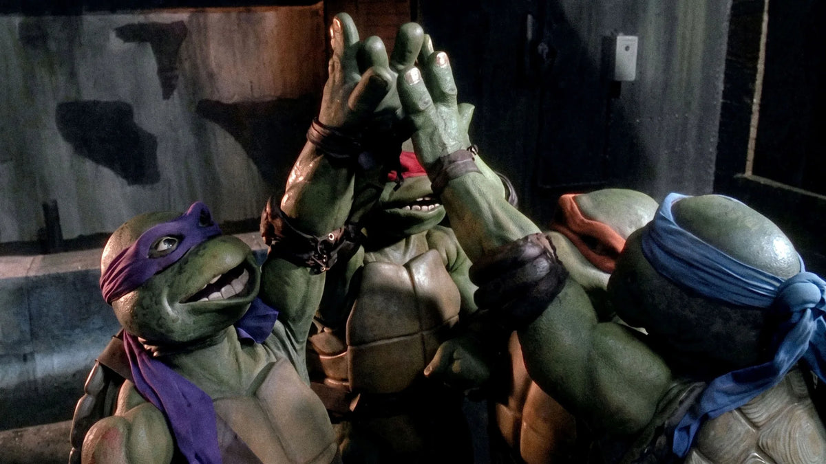 Filmszene 4 aus Turtles-Trilogie - 3-Disc Limited Mediabook – 4K UHD Blu-ray. Regie: Steve Barron