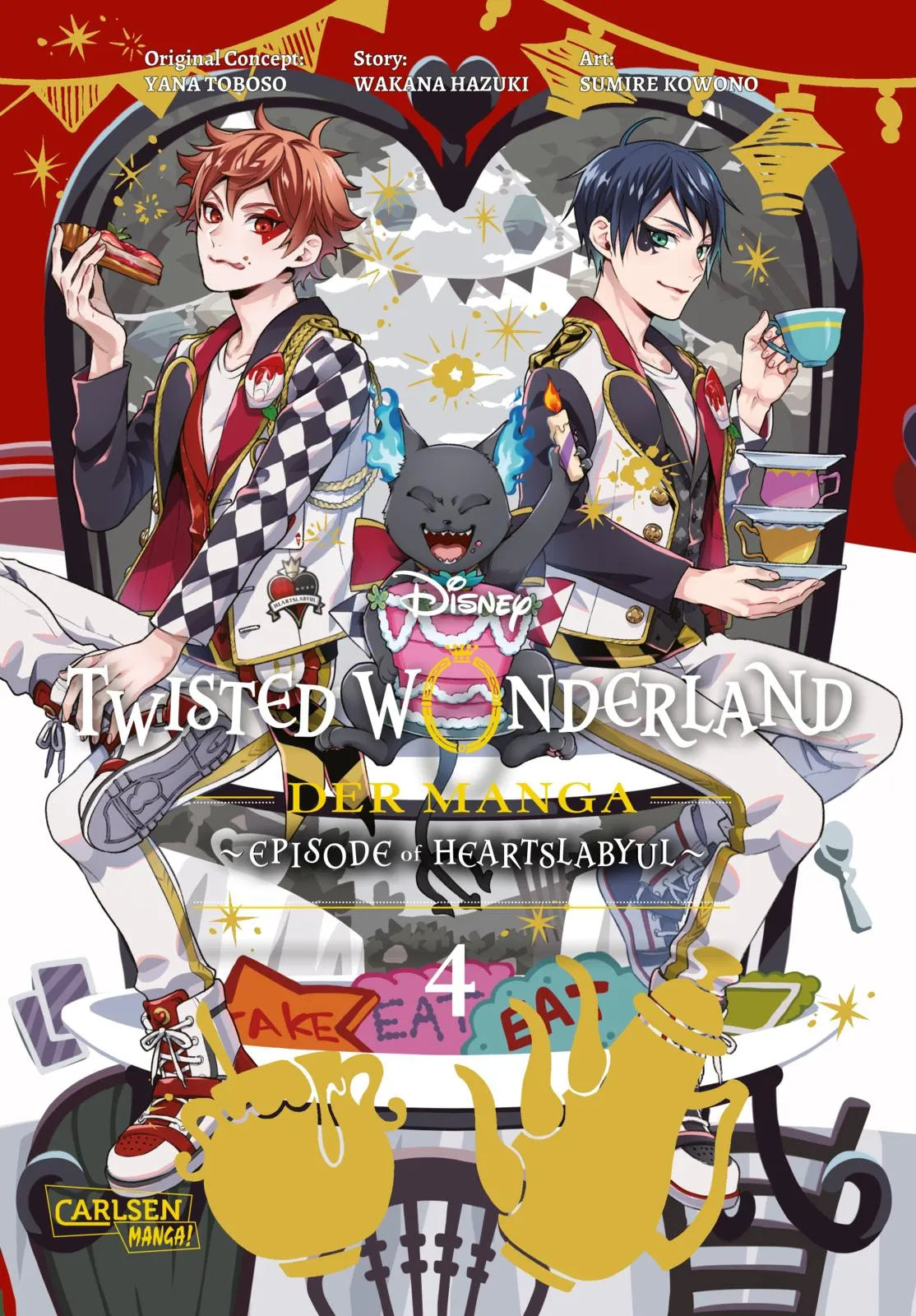 Buchcover von 'Twisted Wonderland: Der Manga – Episode of Heartslabyul 4' - Gebundene Ausgabe von Yana Toboso