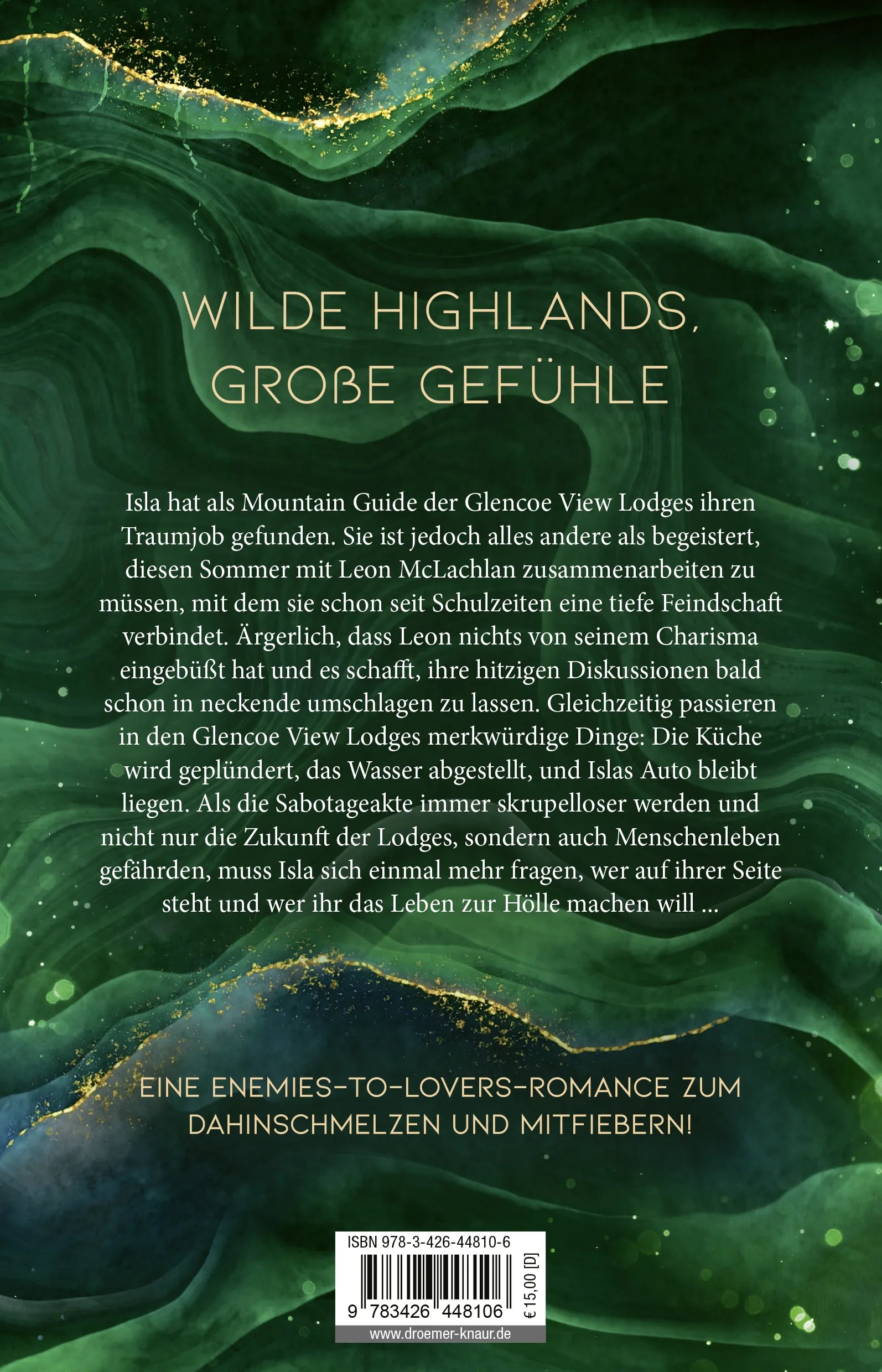 Buchrückseite von 'Two Hearts, One Lie' mit Klappentext - Paperback