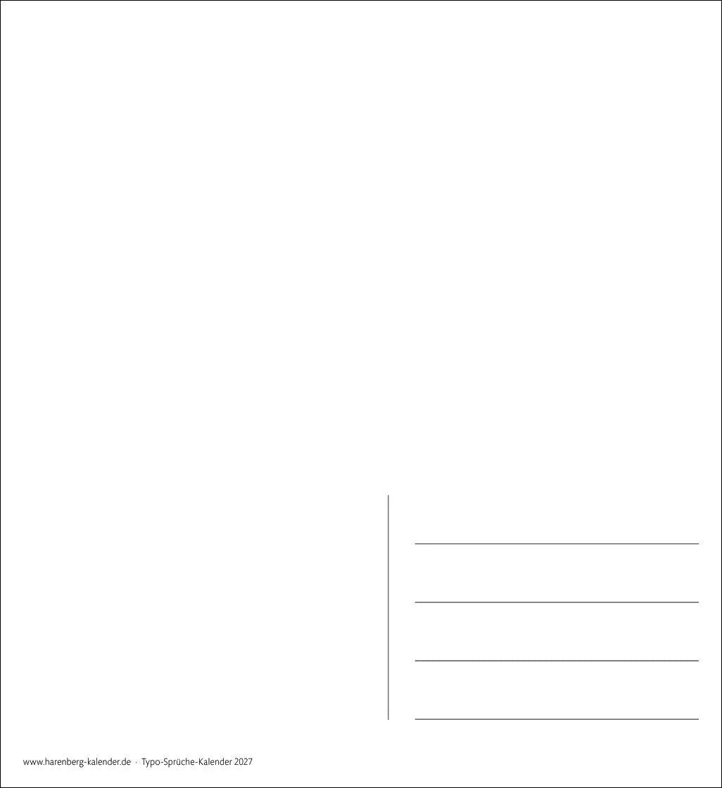 Typo-Sprüche-Kalender Postkartenkalender 2027 - Wochenkalender mit 53 Postkarten – Ansicht