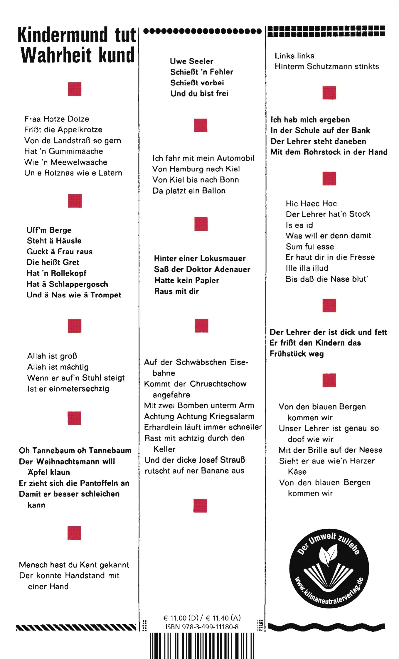 Buchrückseite von 'Über das Volksvermögen' mit Klappentext - Taschenbuch