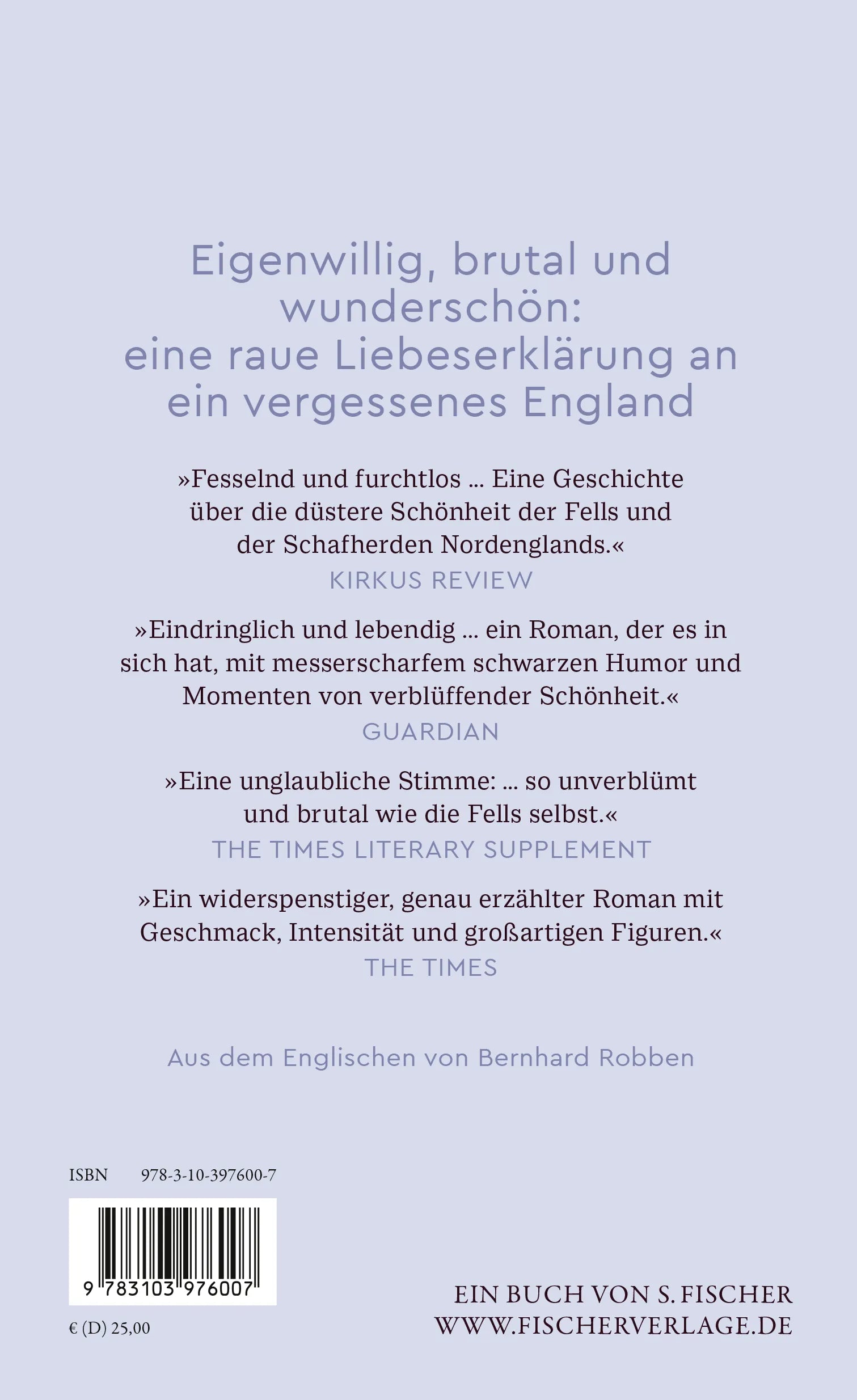 Buchrückseite von 'Über dem Tal' mit Klappentext - Gebundene Ausgabe