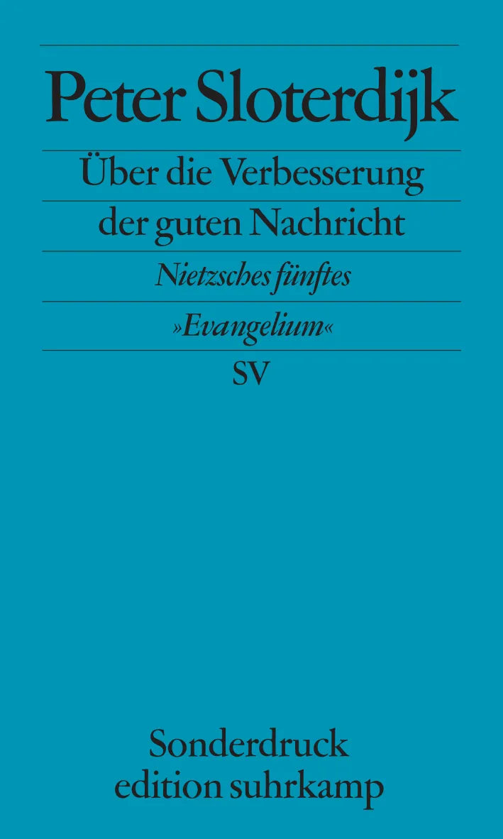 Buchcover von 'Über die Verbesserung der guten Nachricht' - Taschenbuch von Peter Sloterdijk