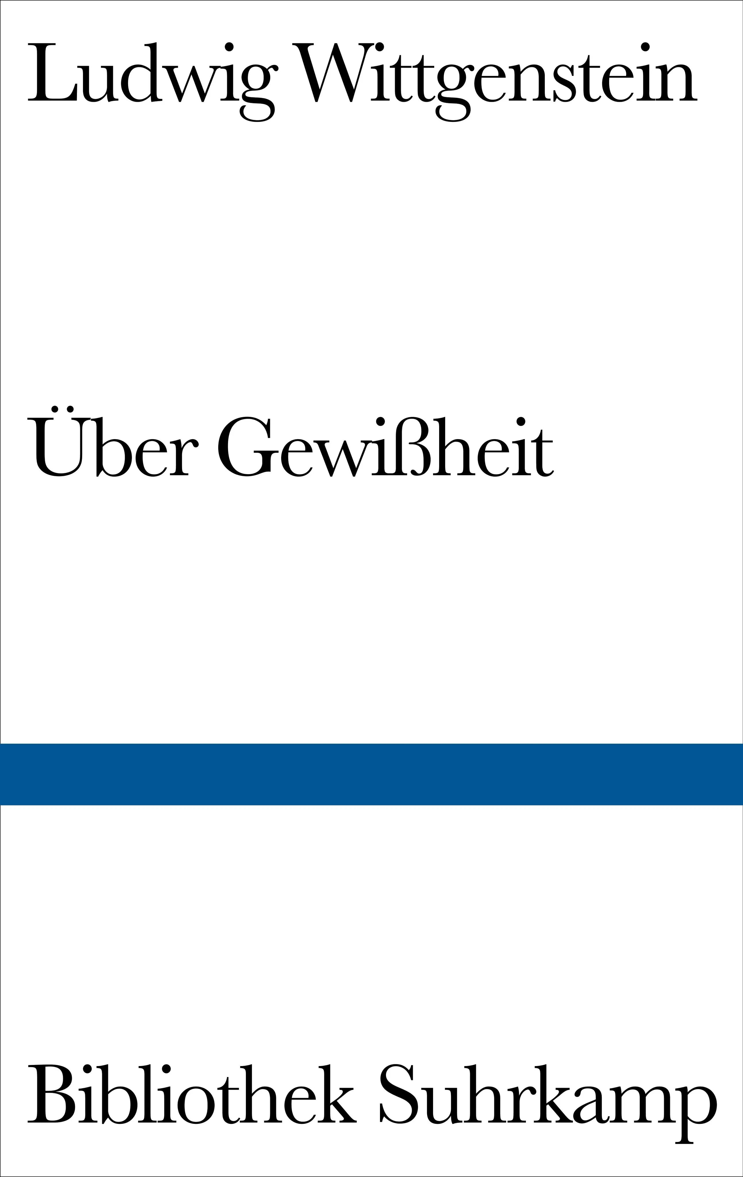 Buchcover von 'Über Gewißheit' - Gebundene Ausgabe von Ludwig Wittgenstein