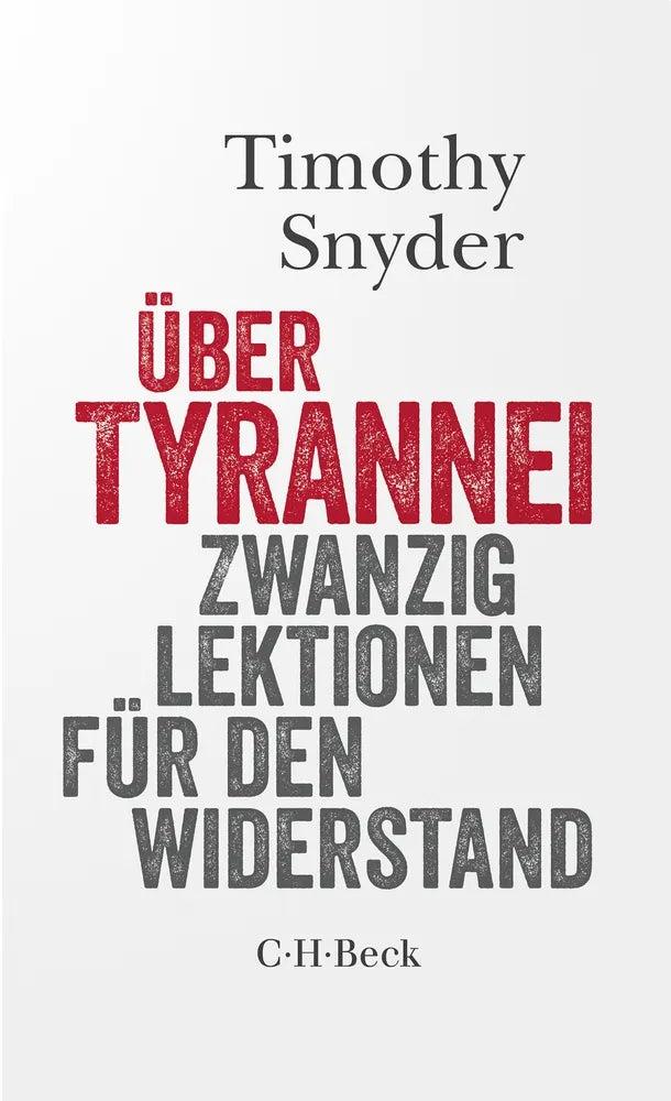 Cover: Über Tyrannei (E-Book) von Timothy Snyder