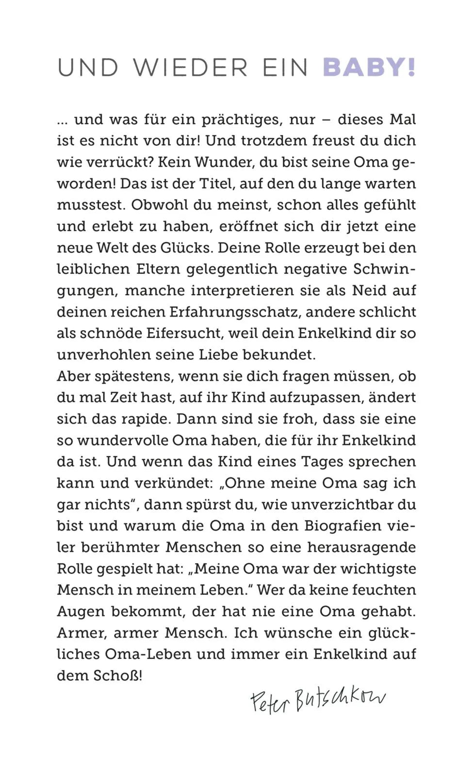 Peter Butschkow - Überleben als Oma