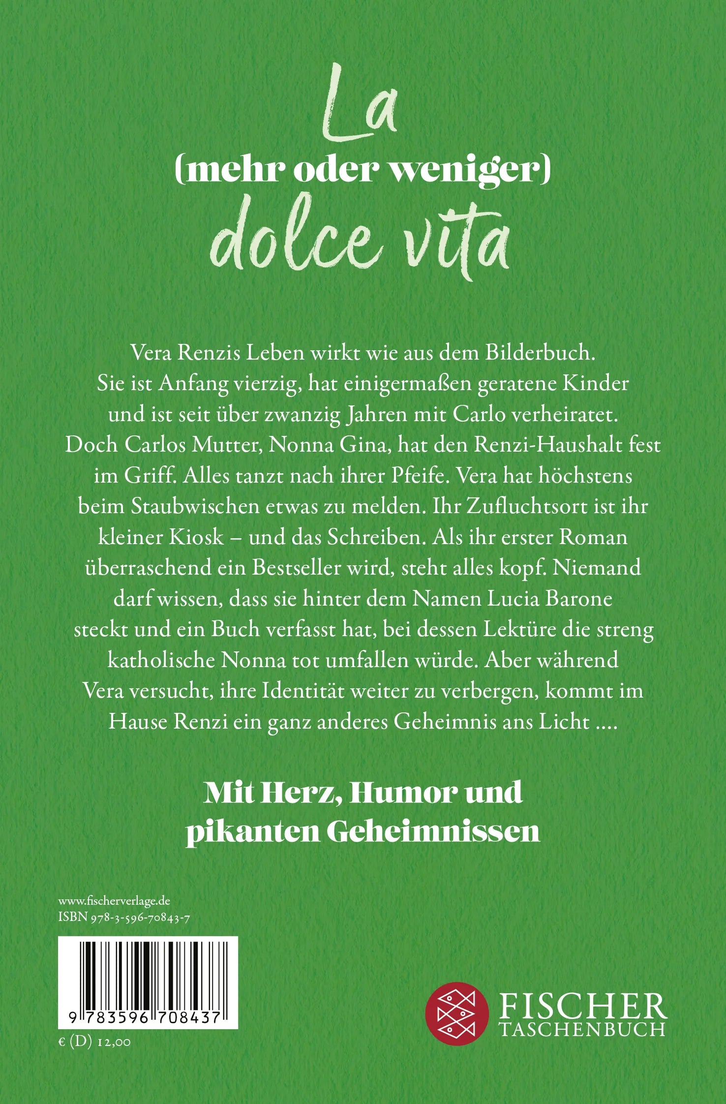 Buchrückseite von 'Übermorgen schreibe ich mein Happy End' mit Klappentext - Taschenbuch
