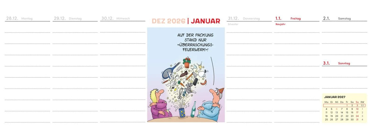 Uli Stein Wochenplaner 2027: Tischkalender – Ansicht