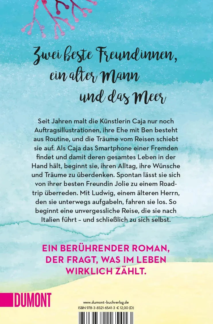 Buchrückseite von 'Und das Meer vor uns' mit Klappentext - Taschenbuch