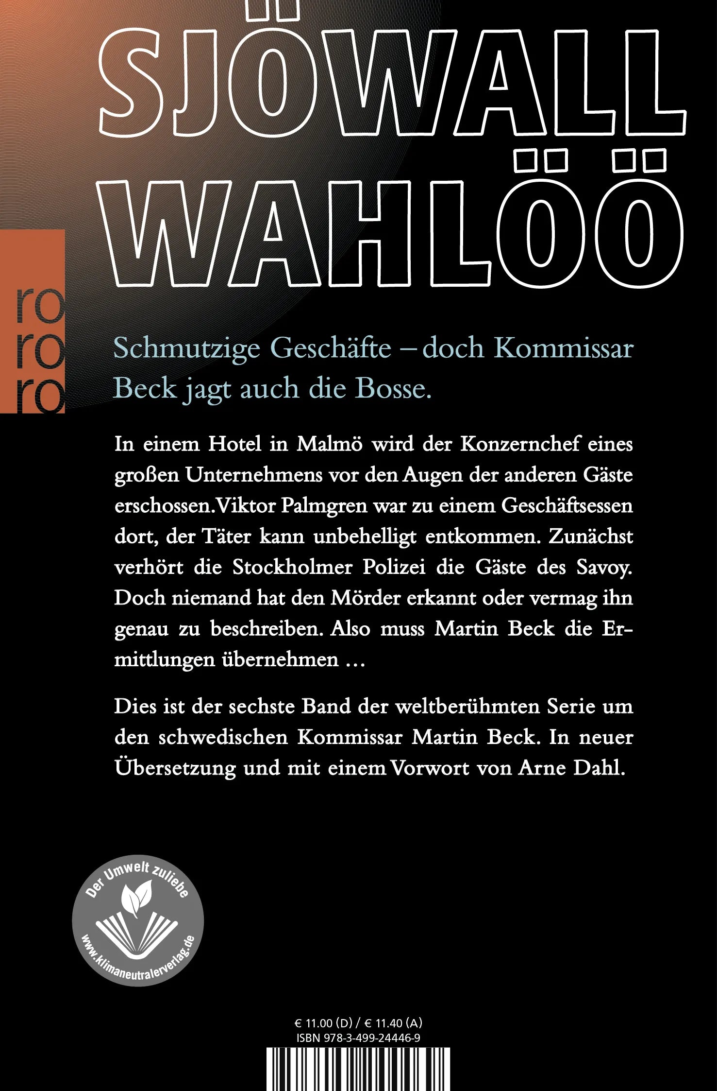 Buchrückseite von 'Und die Großen lässt man laufen: Ein Kommissar-Beck-Roman' mit Klappentext - Taschenbuch