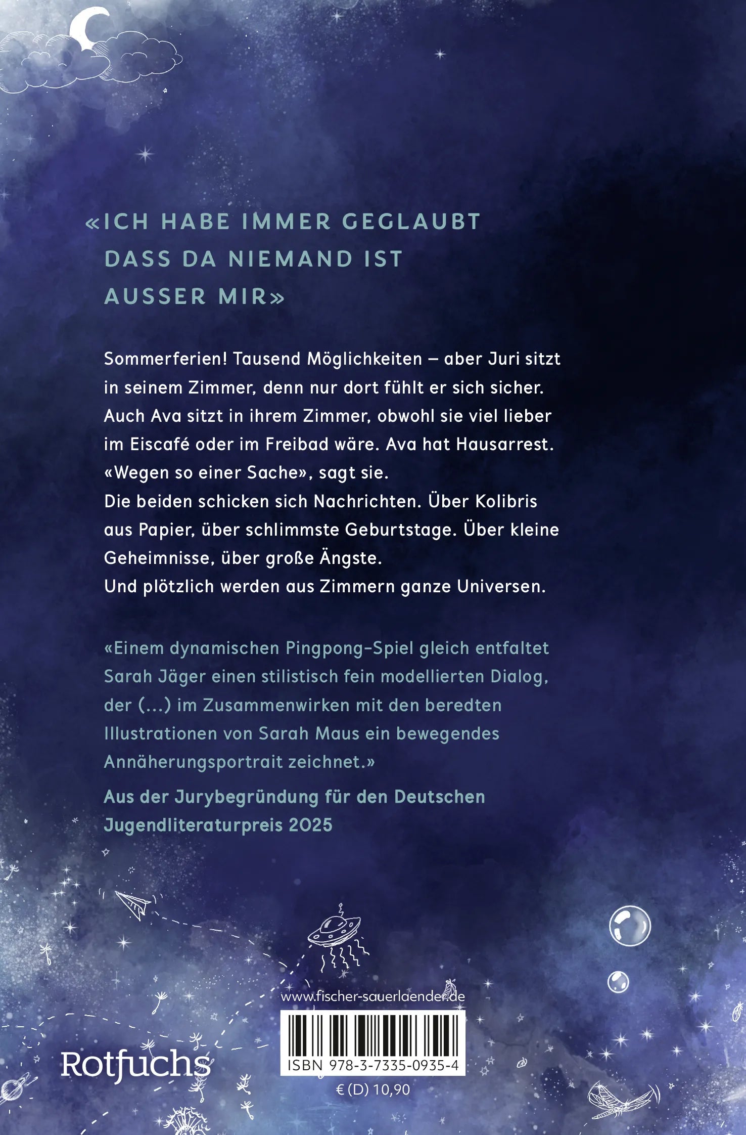 Rückseite: Und die Welt, sie fliegt hoch (Taschenbuch)