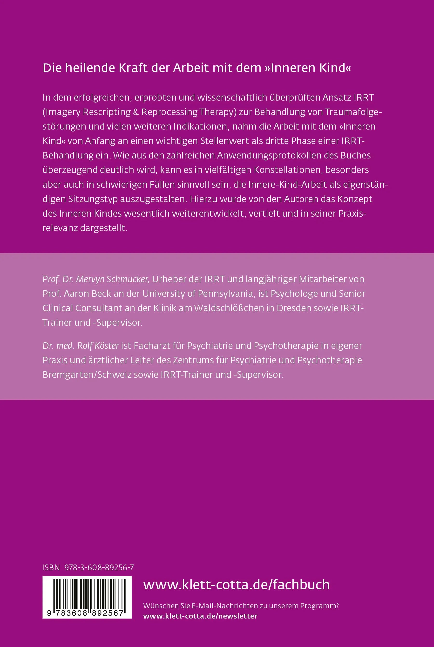 Buchrückseite von '»... und wie reagiert das KIND?«' mit Klappentext - Paperback
