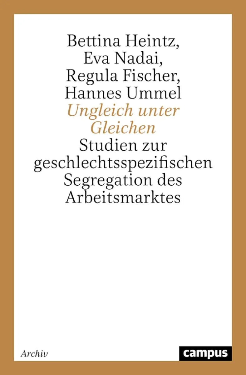 Cover: Ungleich unter Gleichen (E-Book) von Bettina Heintz