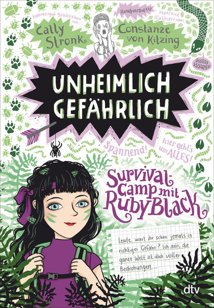 Buchcover von 'Unheimlich gefährlich – Survivalcamp mit Ruby Black' - Taschenbuch von Cally Stronk