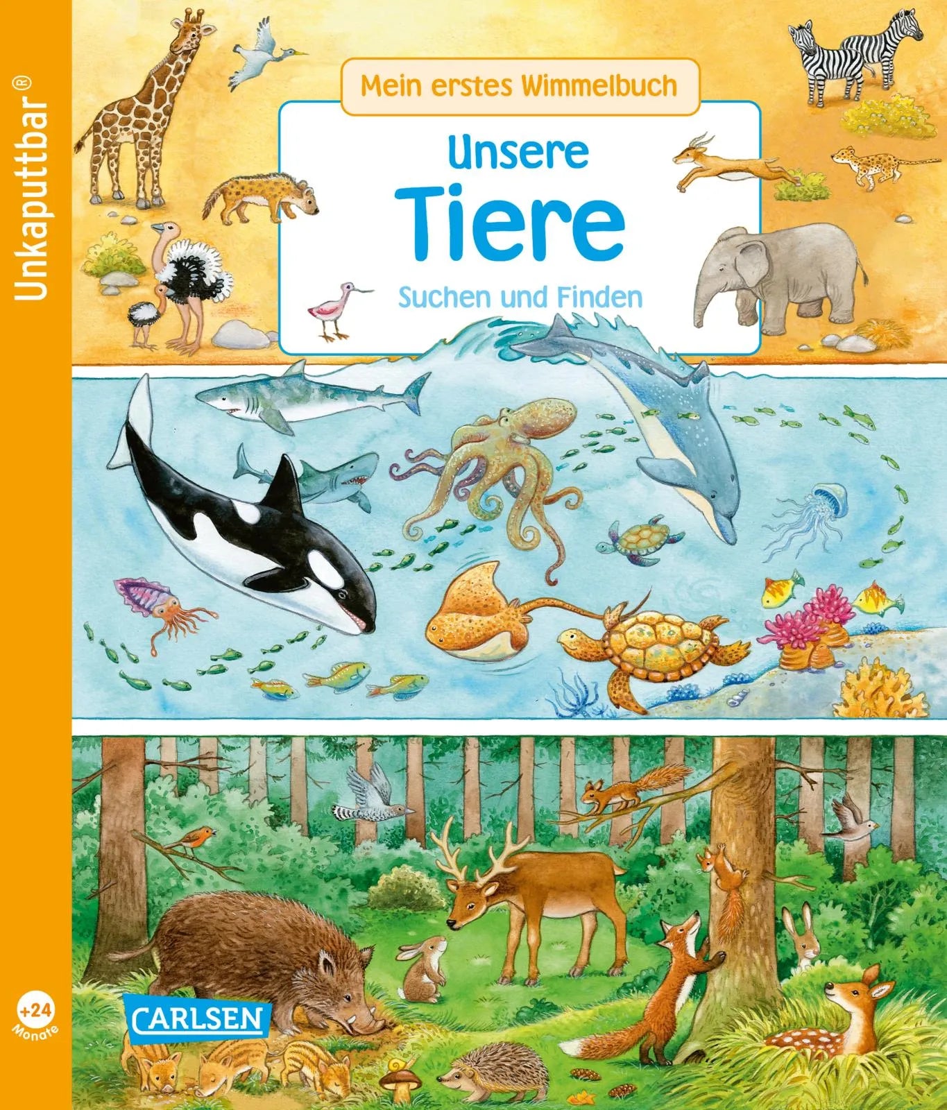 Buchcover von 'Unkaputtbar: Mein erstes Wimmelbuch: Unsere Tiere' - Taschenbuch von Hans-Günther Döring