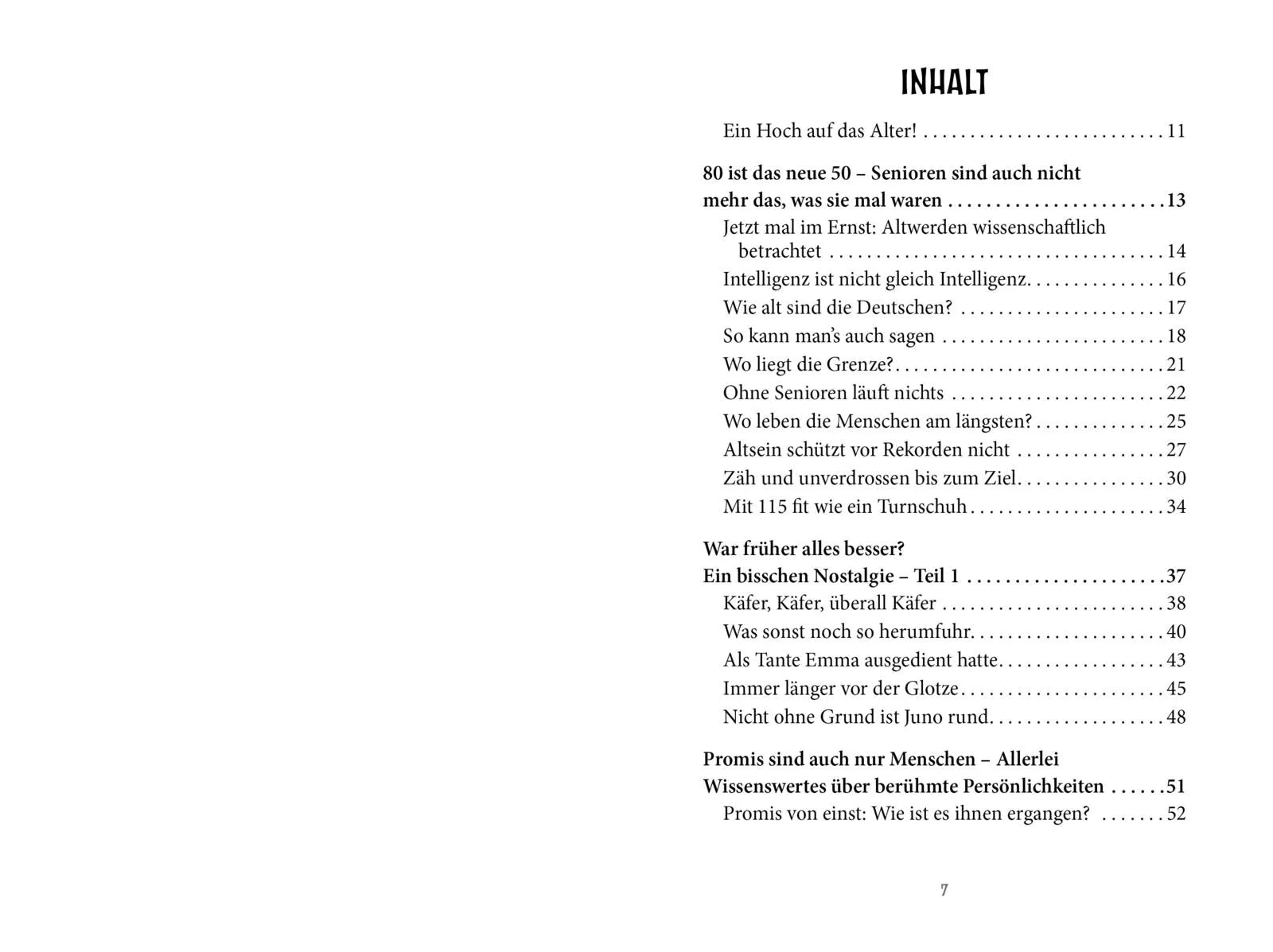 Innenansicht von 'Unnützes Wissen für Senioren' - Taschenbuch