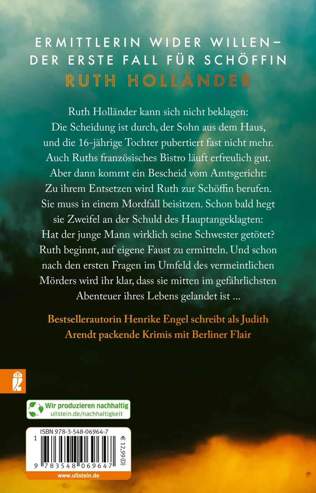 Buchrückseite von 'Unschuldslamm' mit Klappentext - Taschenbuch