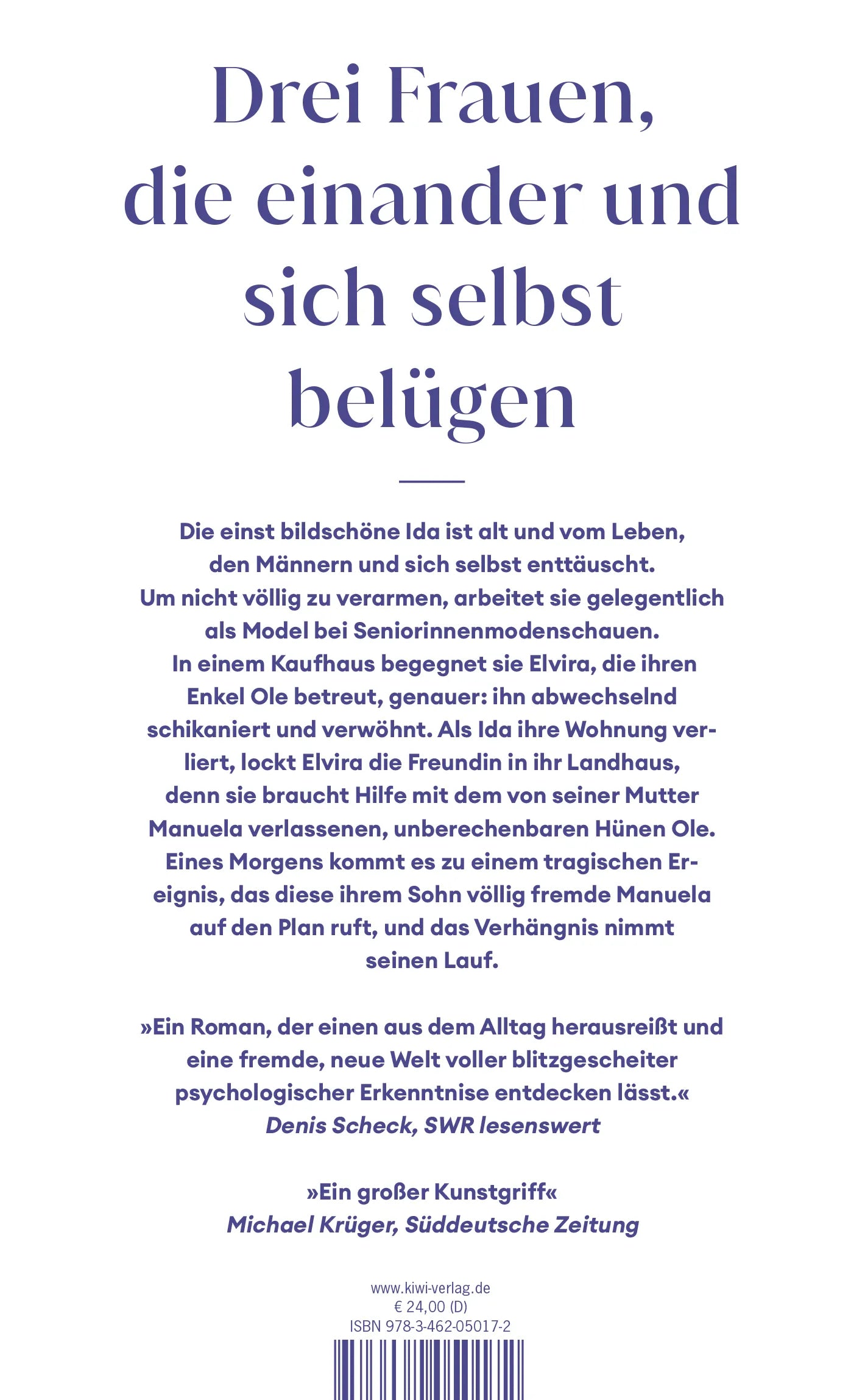 Buchrückseite von 'Unser Ole' mit Klappentext - Gebundene Ausgabe