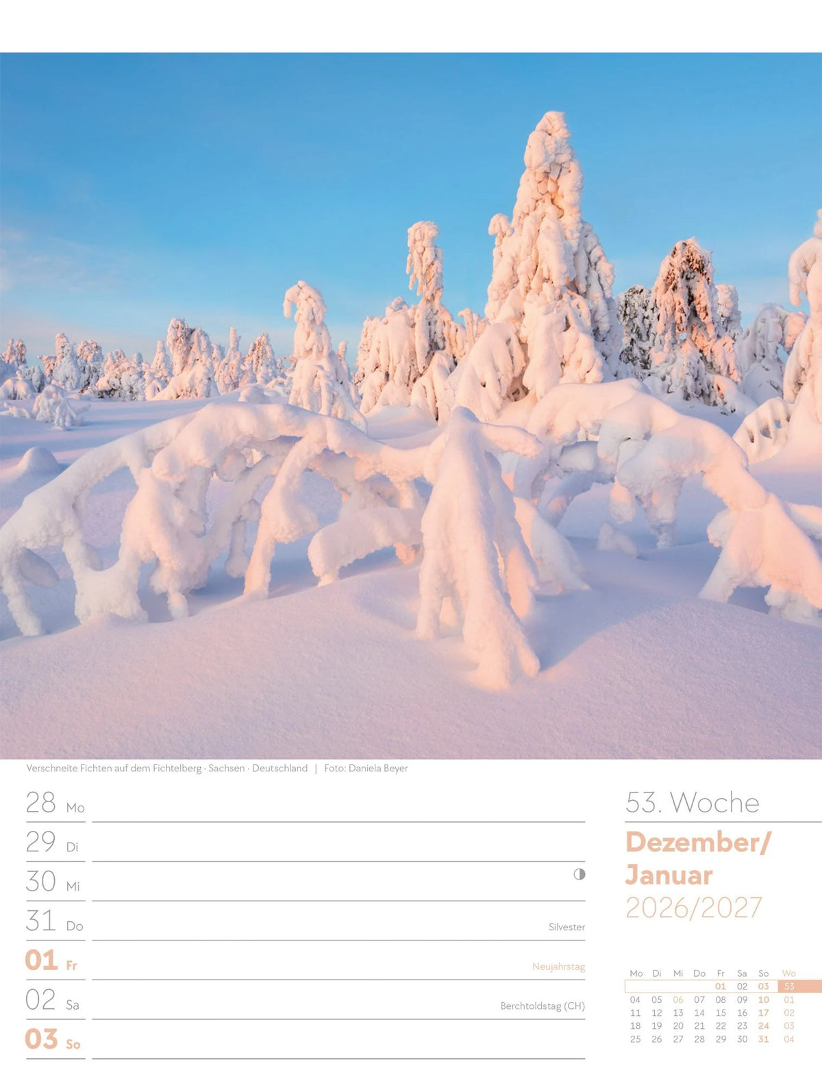 Unser Wald Wochenplaner Kalender 2027 – Ansicht