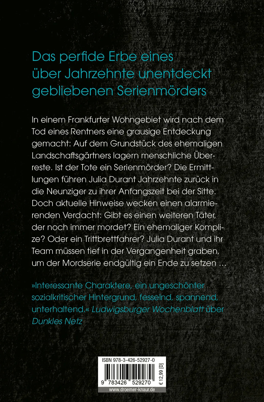 Rückseite: Unter Toten (Taschenbuch)
