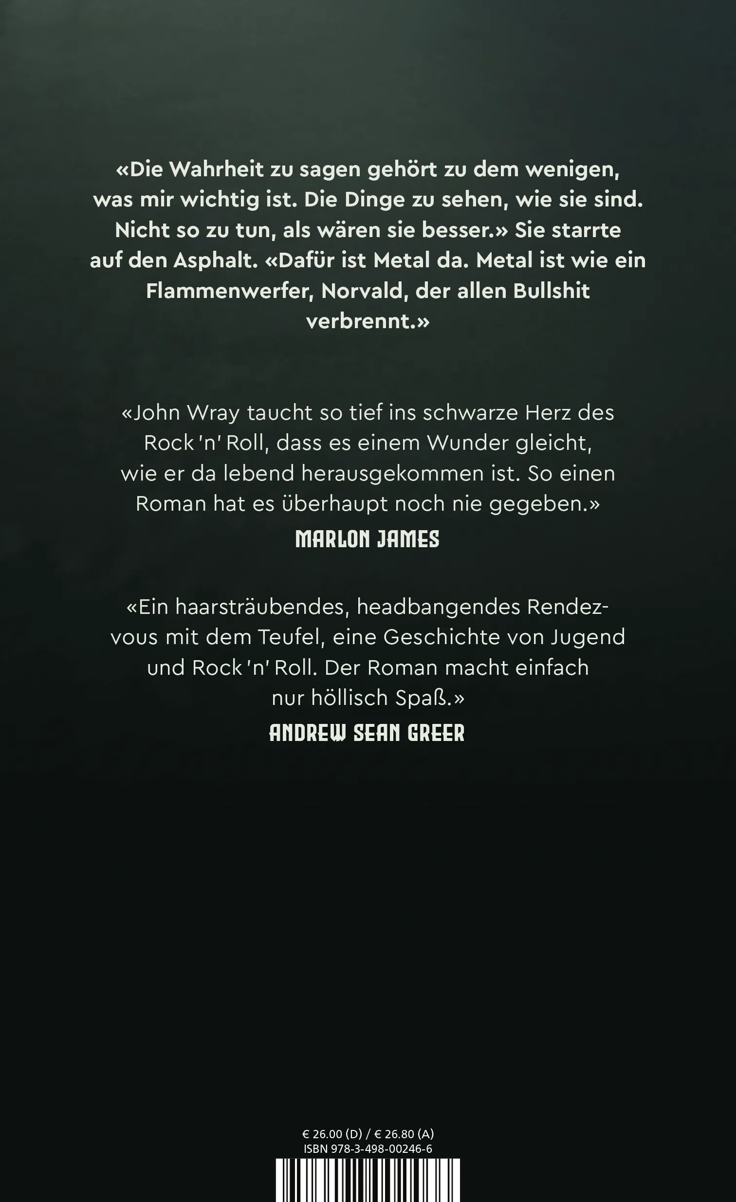 Buchrückseite von 'Unter Wölfen' mit Klappentext - Gebundene Ausgabe