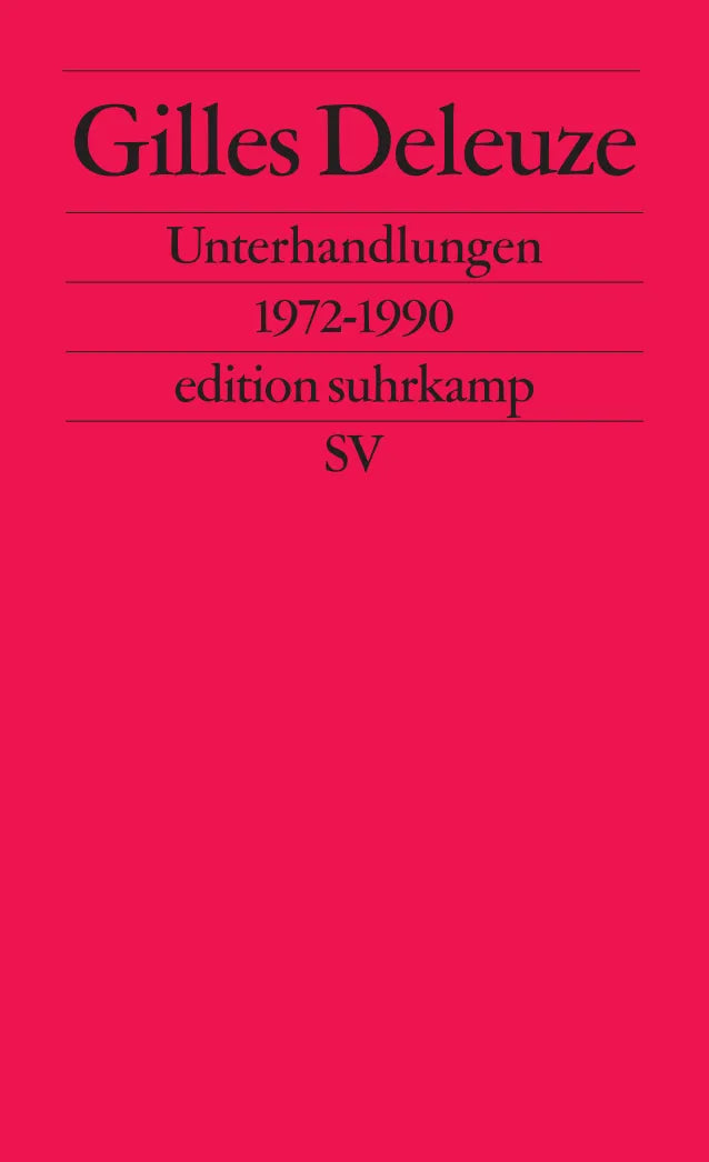 Buchcover von 'Unterhandlungen' - Taschenbuch von Gilles Deleuze