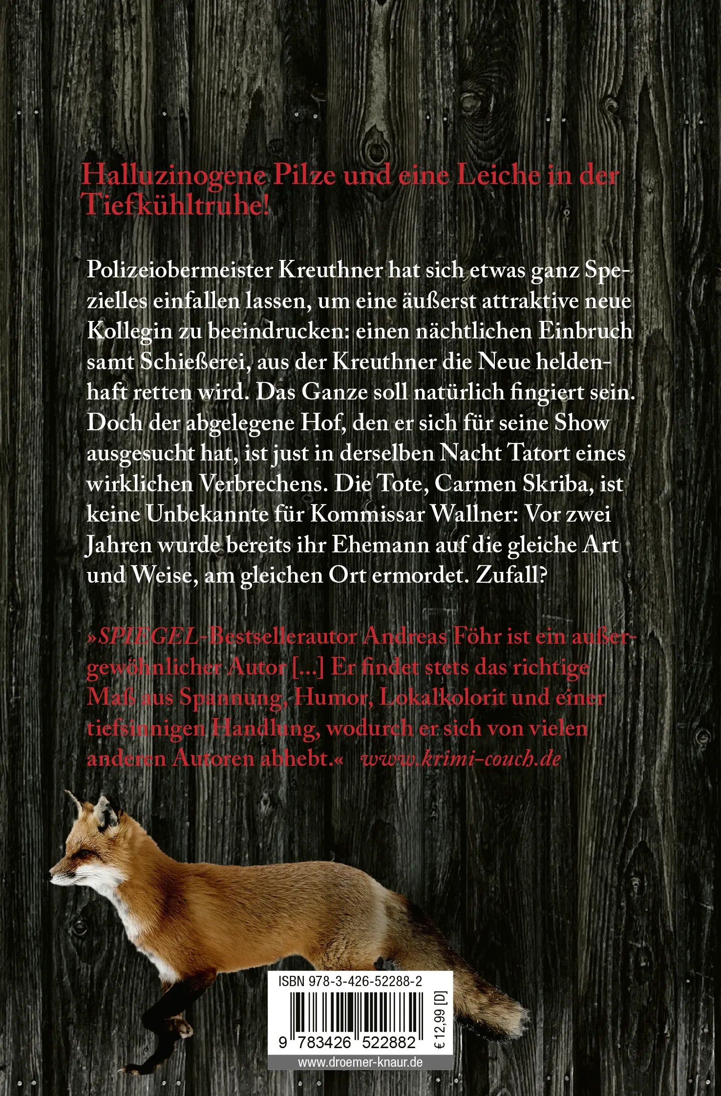 Buchrückseite von 'Unterm Schinder' mit Klappentext - Taschenbuch