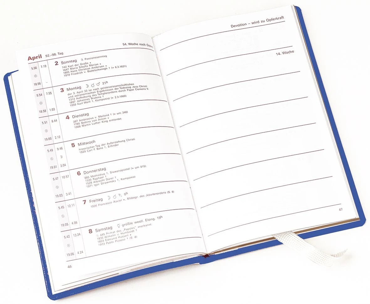 Taschenkalender 2027 – Ansicht