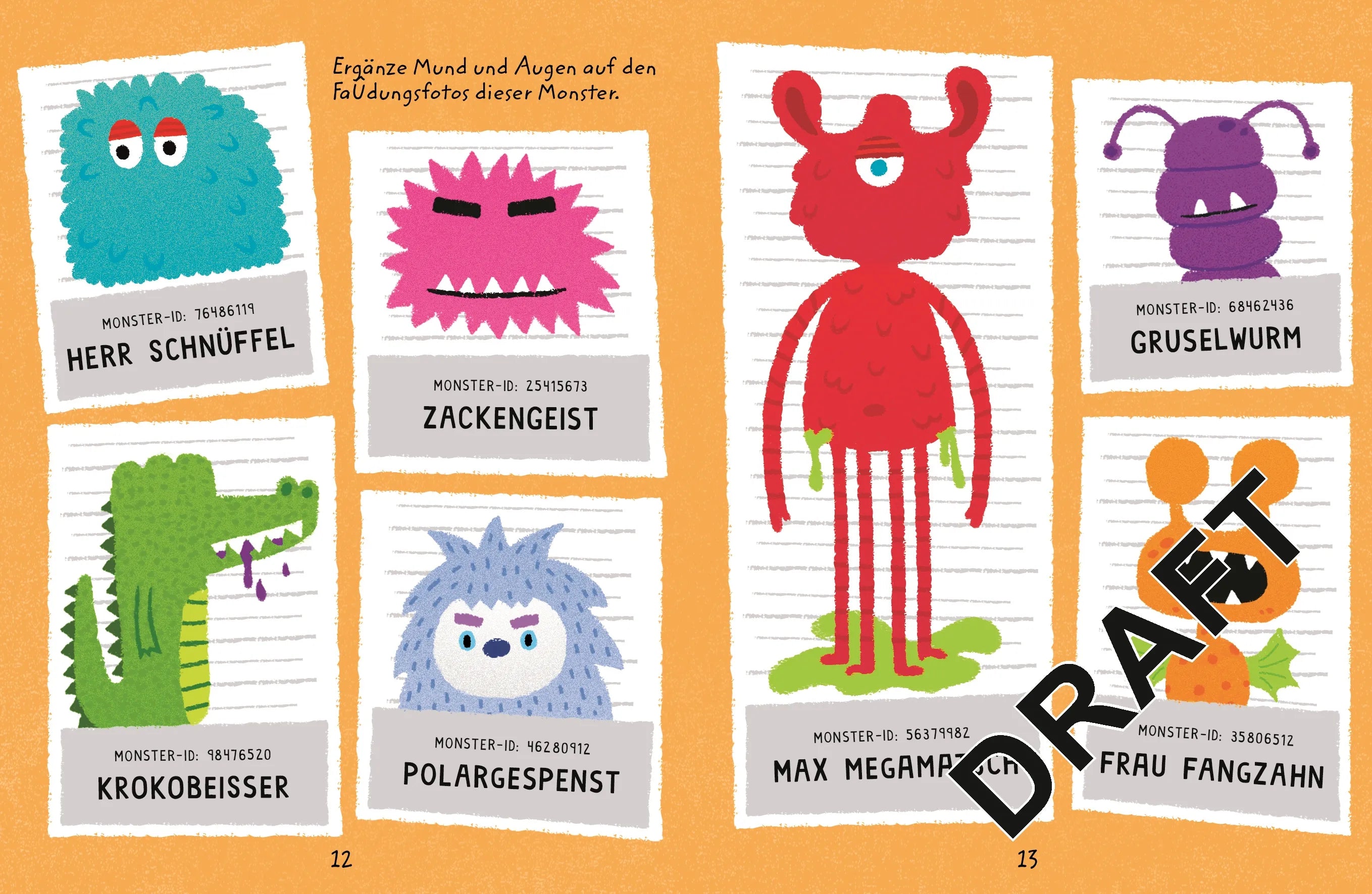 Detailansicht: Usborne Minis - Sticker-Kreativbuch: Monster-Gesichter (Taschenbuch)