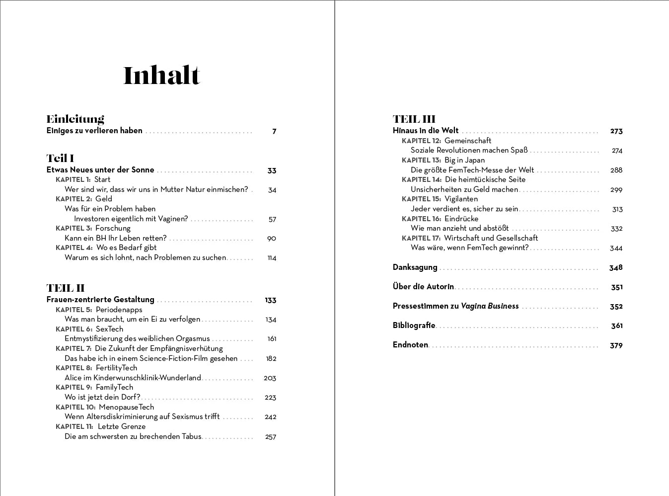 Innenansicht von 'Vagina Business' - Taschenbuch