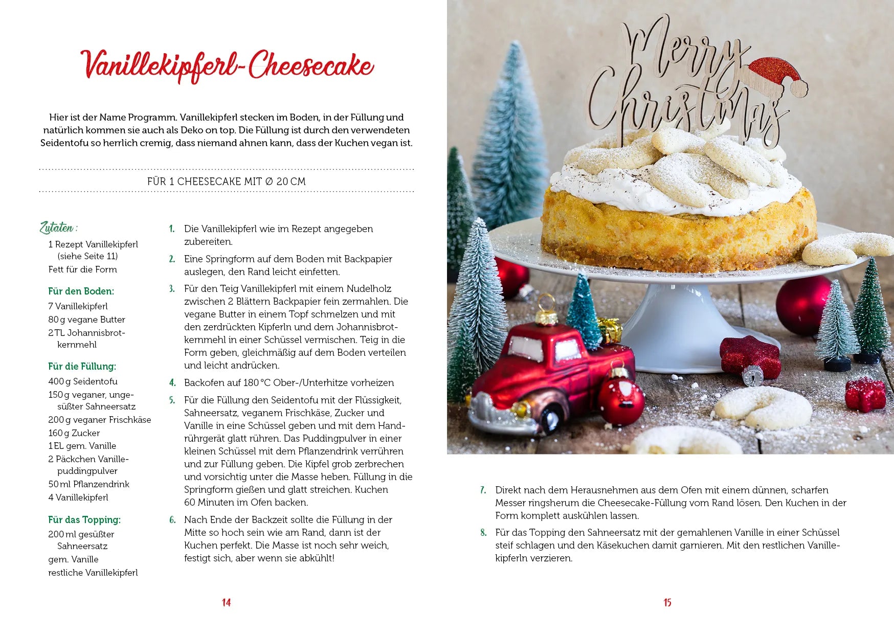 Innenansicht von 'Vegan backen für Weihnachten' - Taschenbuch