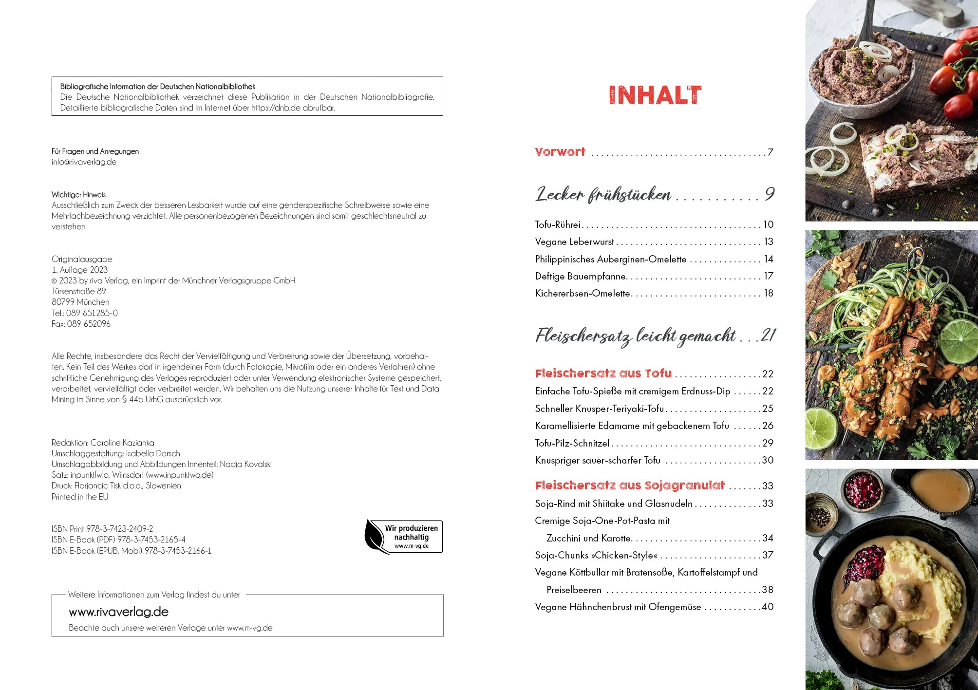 Innenansicht von 'Vegan – deftig und herzhaft' - Taschenbuch