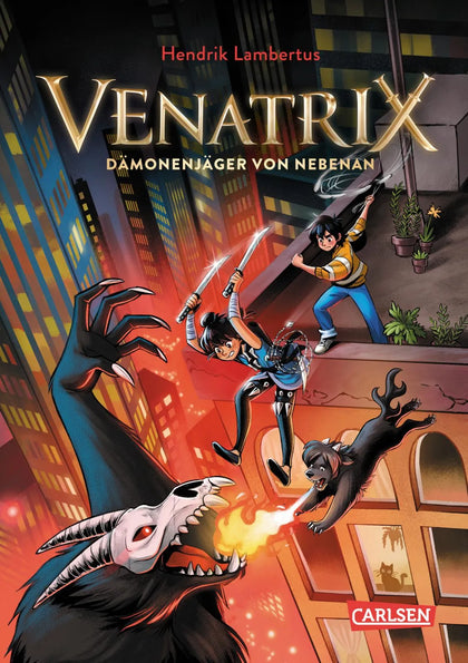 Buchcover von 'Venatrix 1: Venatrix - Dämonenjäger von nebenan' - Gebundene Ausgabe von Hendrik Lambertus