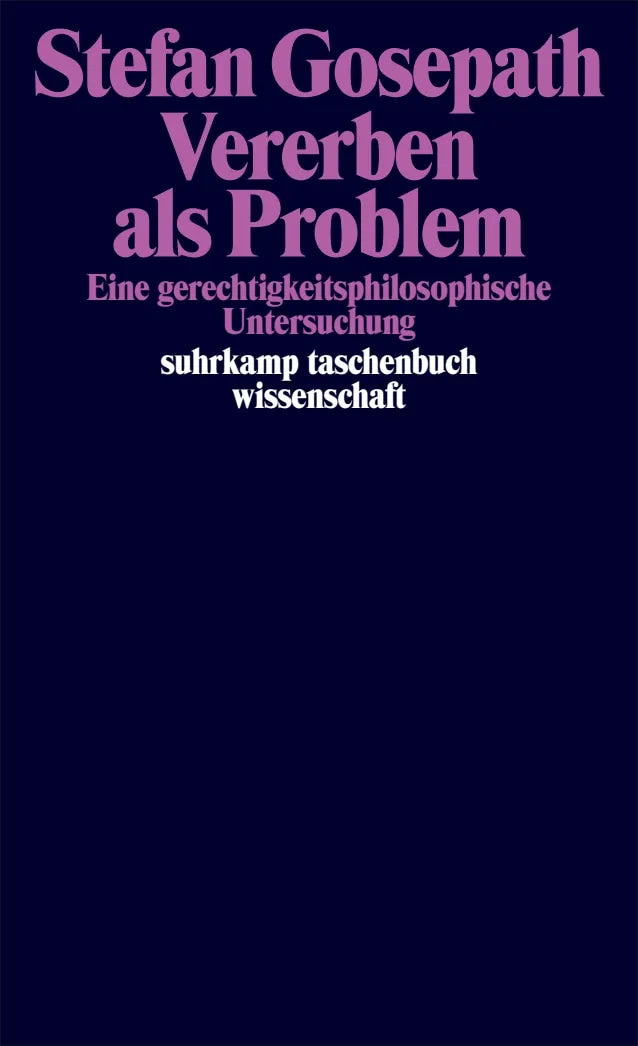 Cover: Vererben als Problem (Taschenbuch) von Stefan Gosepath