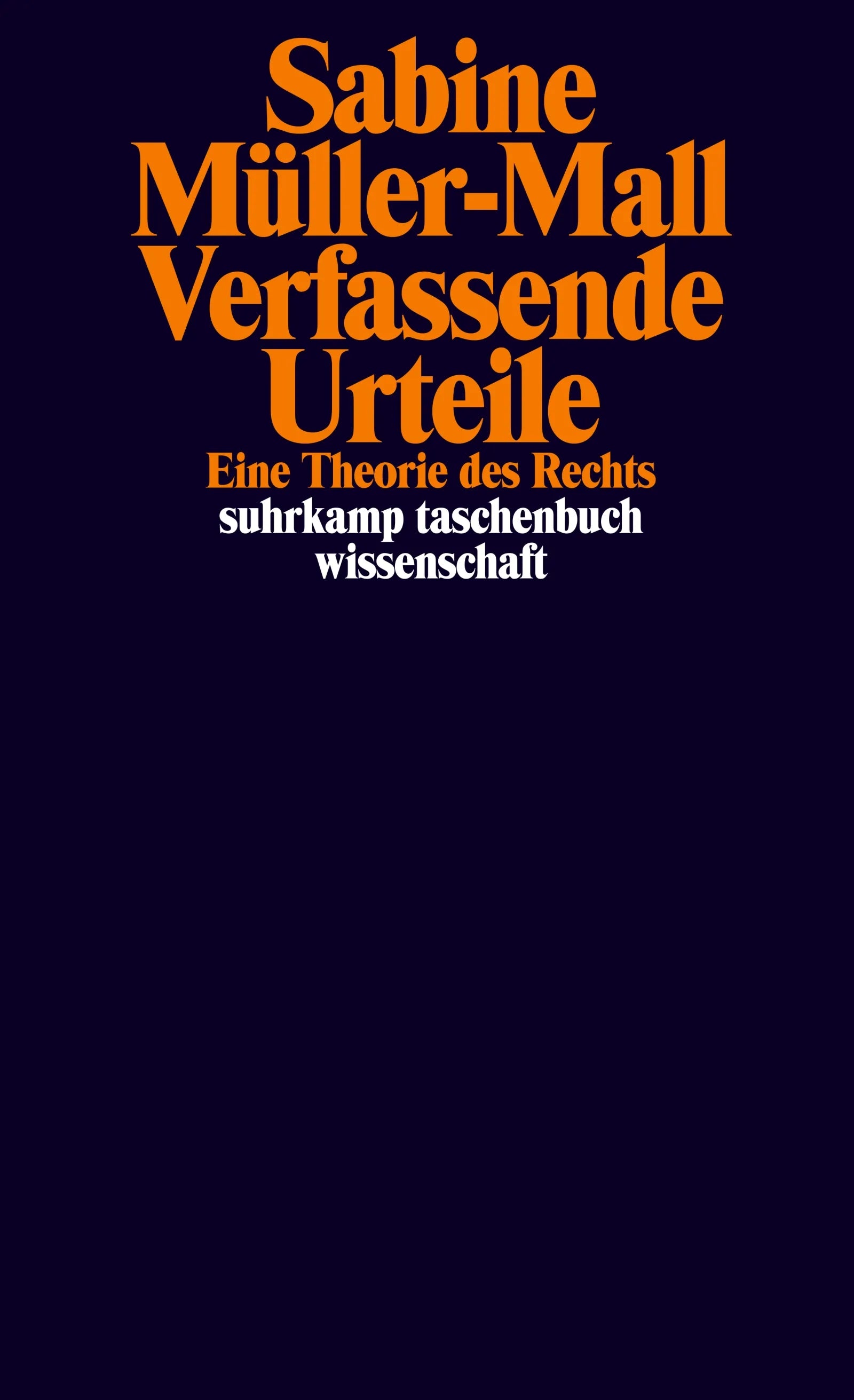 Cover: Verfassende Urteile (E-Book) von Sabine Müller-Mall