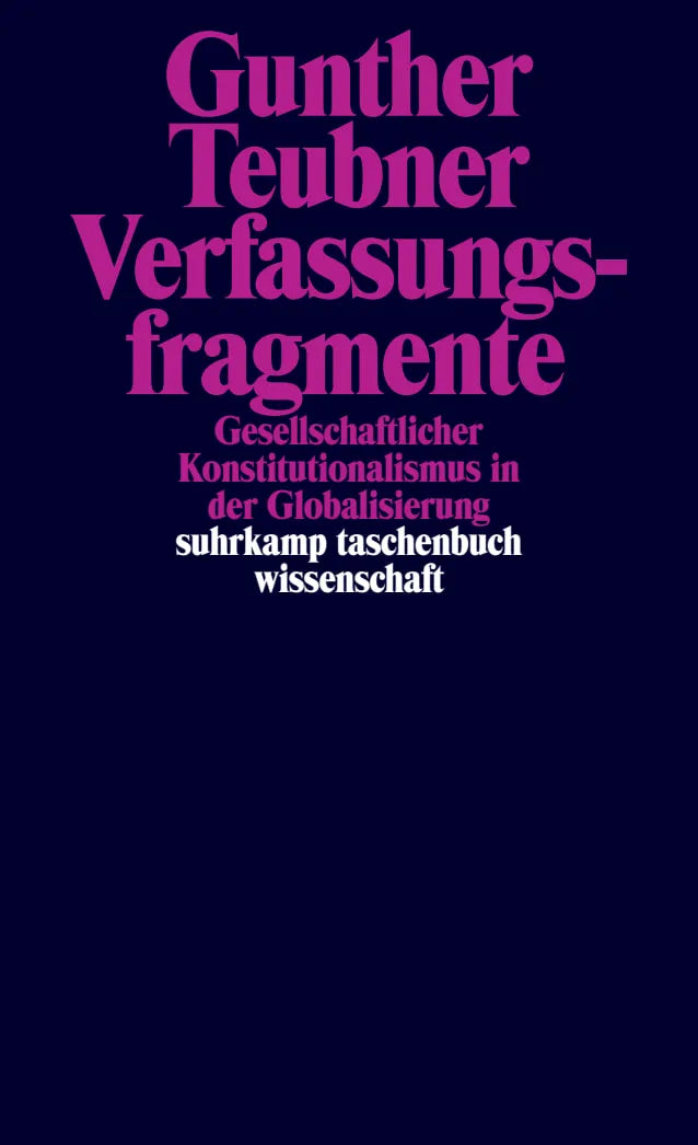 Buchcover von 'Verfassungsfragmente' - Taschenbuch von Gunther Teubner