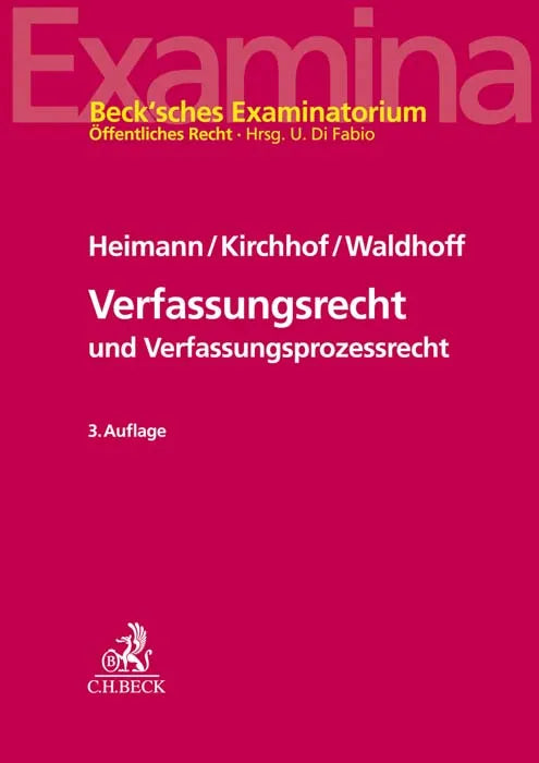 Buchcover von 'Verfassungsrecht und Verfassungsprozessrecht' - Taschenbuch von Hans Markus Heimann