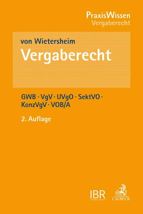 Buchcover von 'Vergaberecht' - Taschenbuch von Mark von Wietersheim