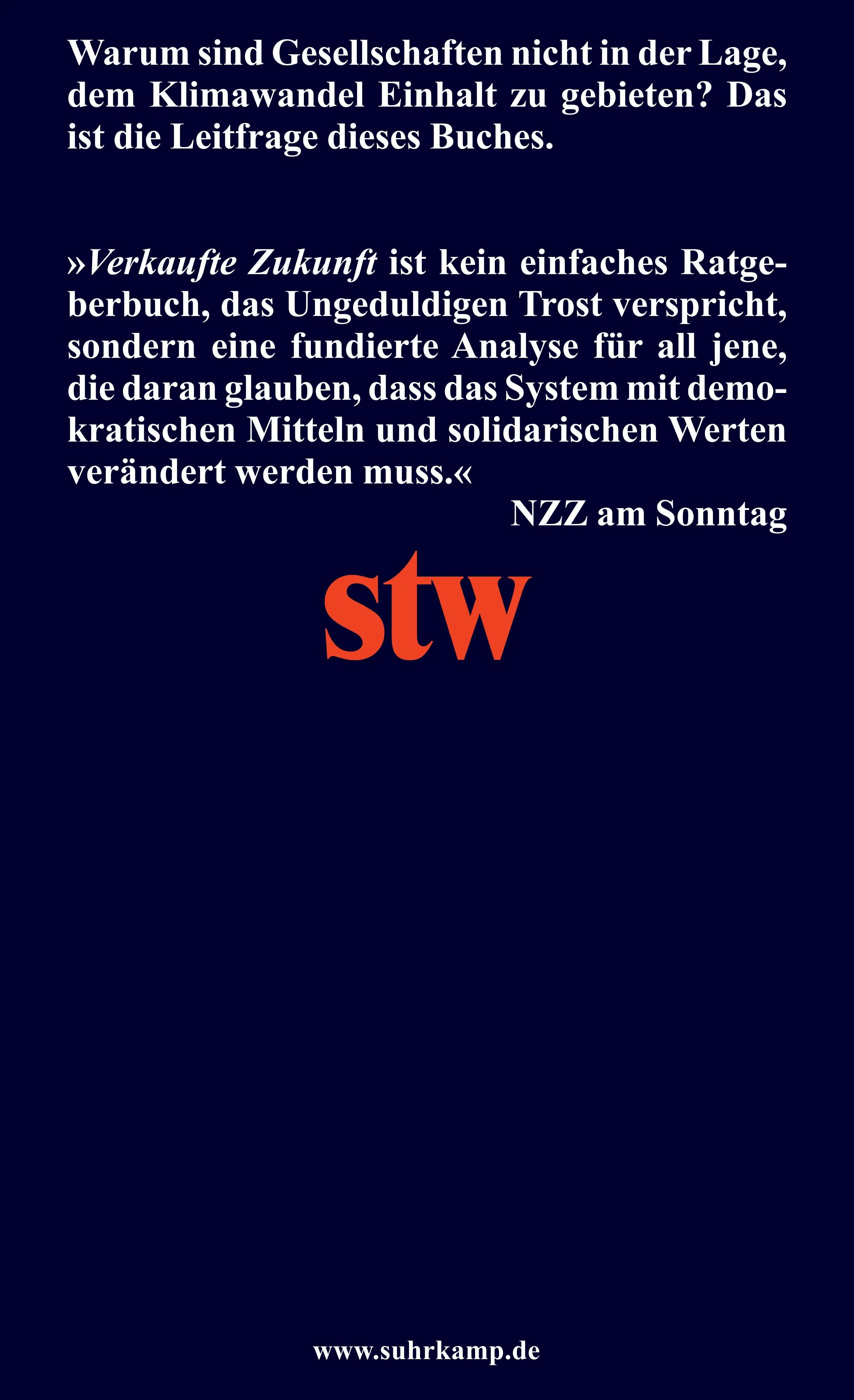 Rückseite: Verkaufte Zukunft (Taschenbuch)
