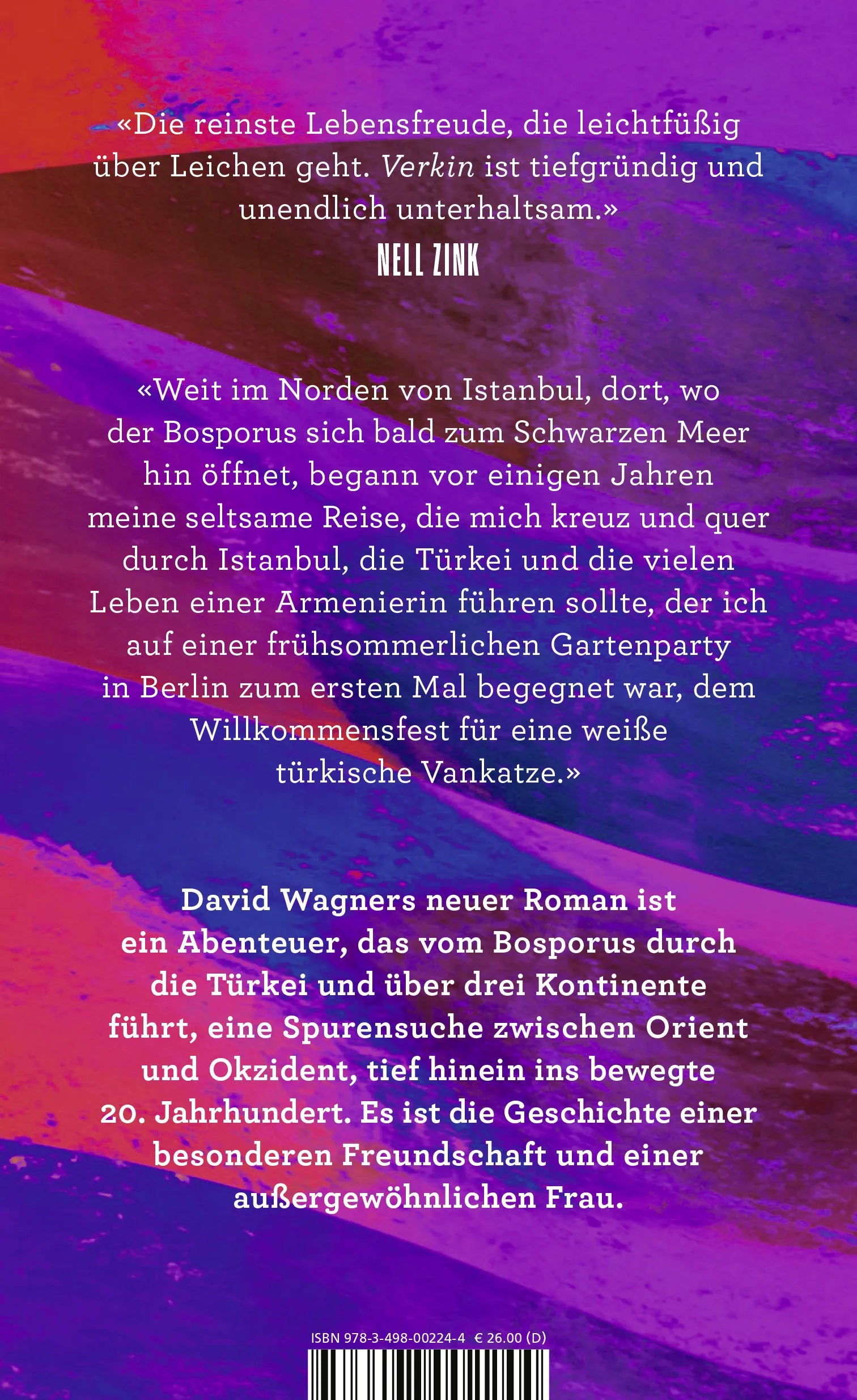 Buchrückseite von 'Verkin' mit Klappentext - Gebundene Ausgabe