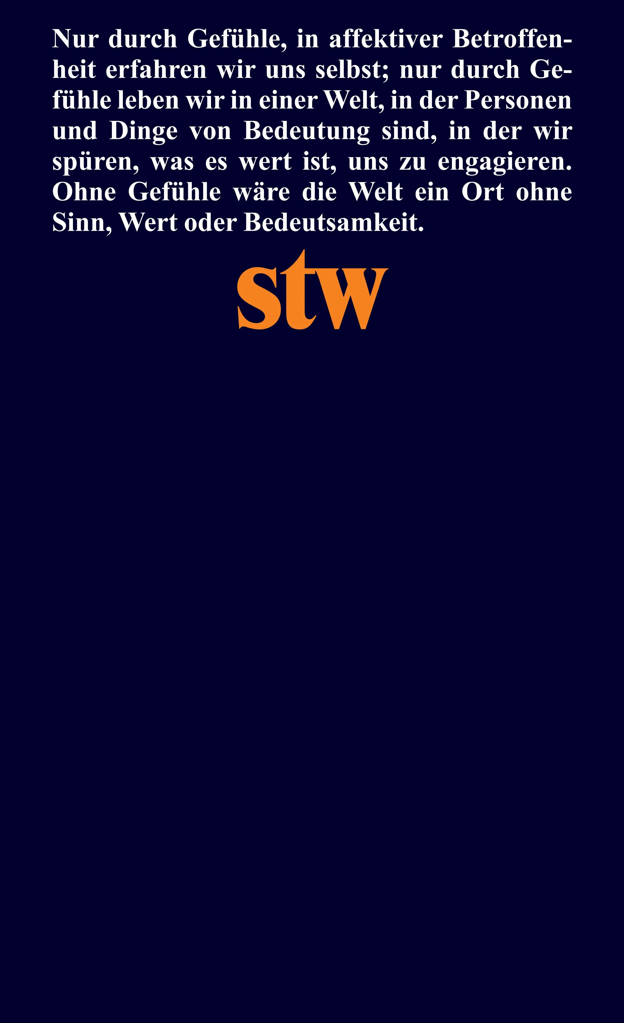 Buchrückseite von 'Verkörperte Gefühle' mit Klappentext - Taschenbuch