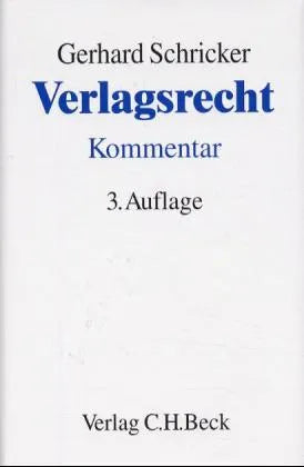Buchcover von 'Verlagsrecht' - Gebundene Ausgabe von Gerhard Schricker