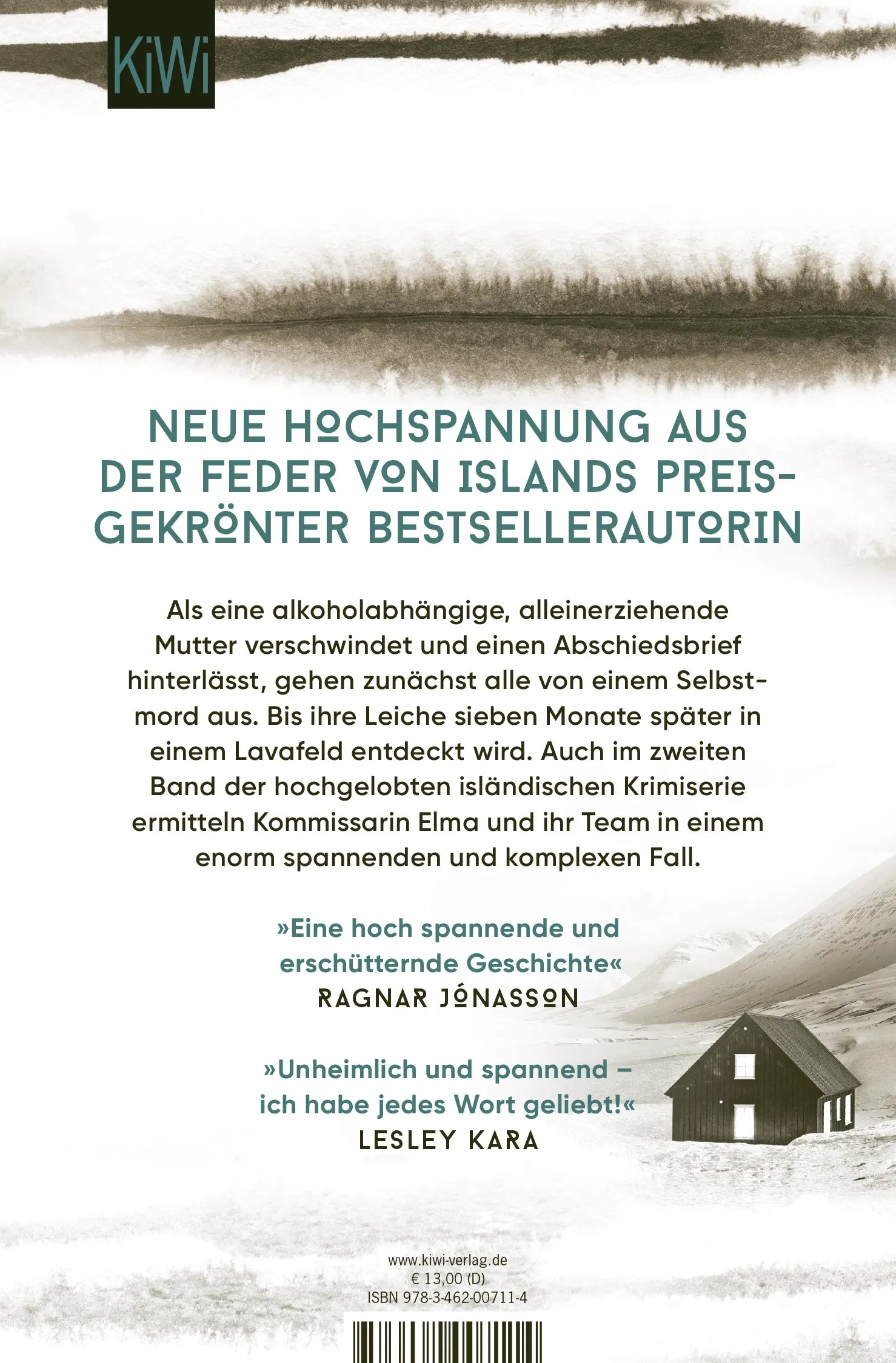 Buchrückseite von 'Verlogen' mit Klappentext - Taschenbuch