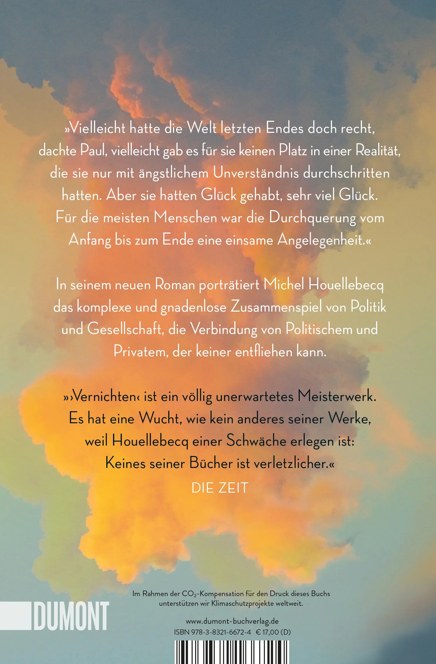 BuchrÃ¼ckseite von 'Vernichten' mit Klappentext - Taschenbuch