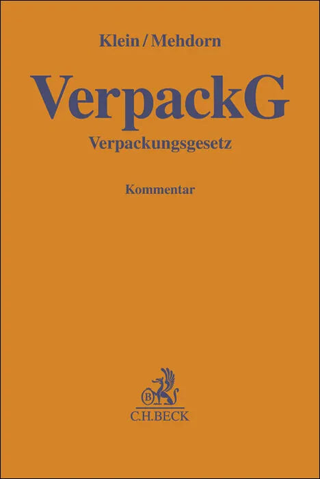 Buchcover von 'Verpackungsgesetz. VerpackG' - Gebundene Ausgabe von Matthias Klein