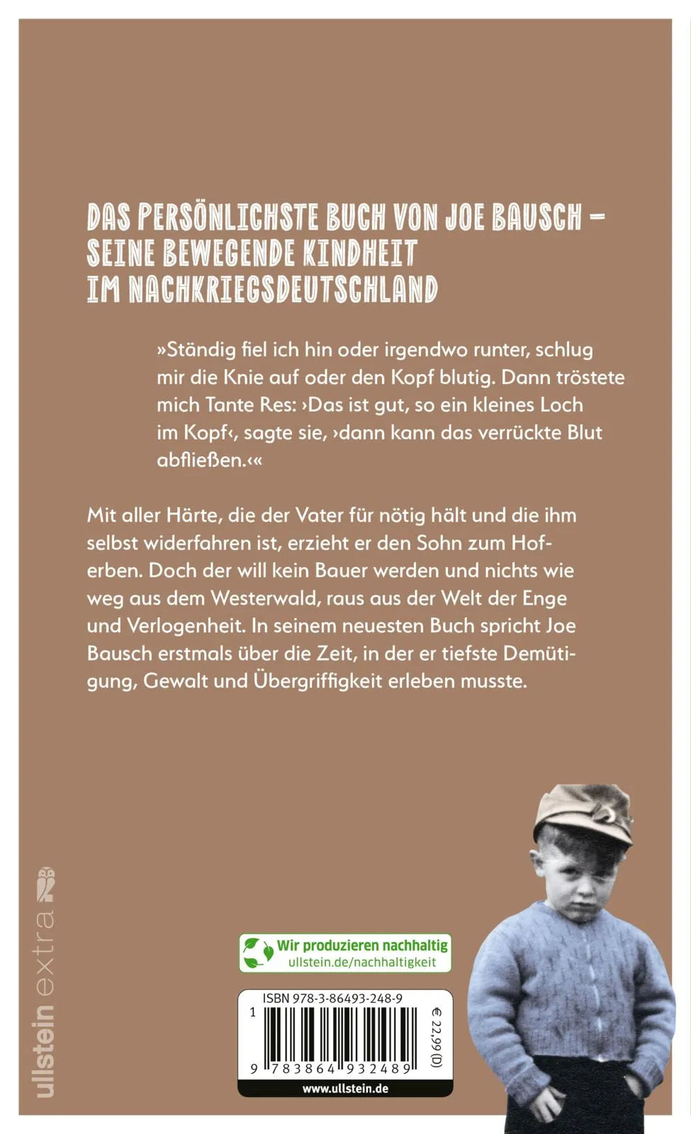 Buchrückseite von 'Verrücktes Blut' mit Klappentext - Gebundene Ausgabe