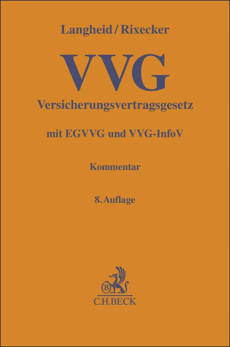 Buchcover von 'Versicherungsvertragsgesetz. VVG' - Gebundene Ausgabe von Theo Langheid